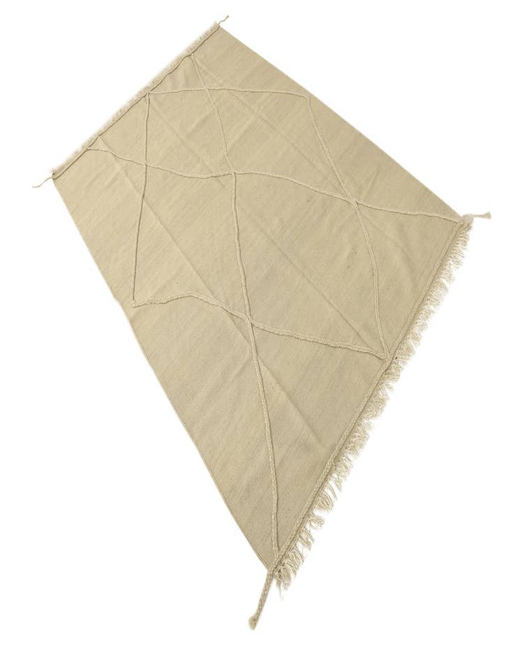 Detail image of  4' 10 x 6' 10  Hand Knotted Moroccan Wool Rug