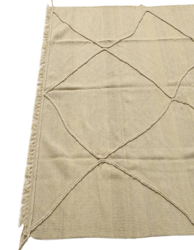 Detail image of  4' 10 x 6' 10  Hand Knotted Moroccan Wool Rug