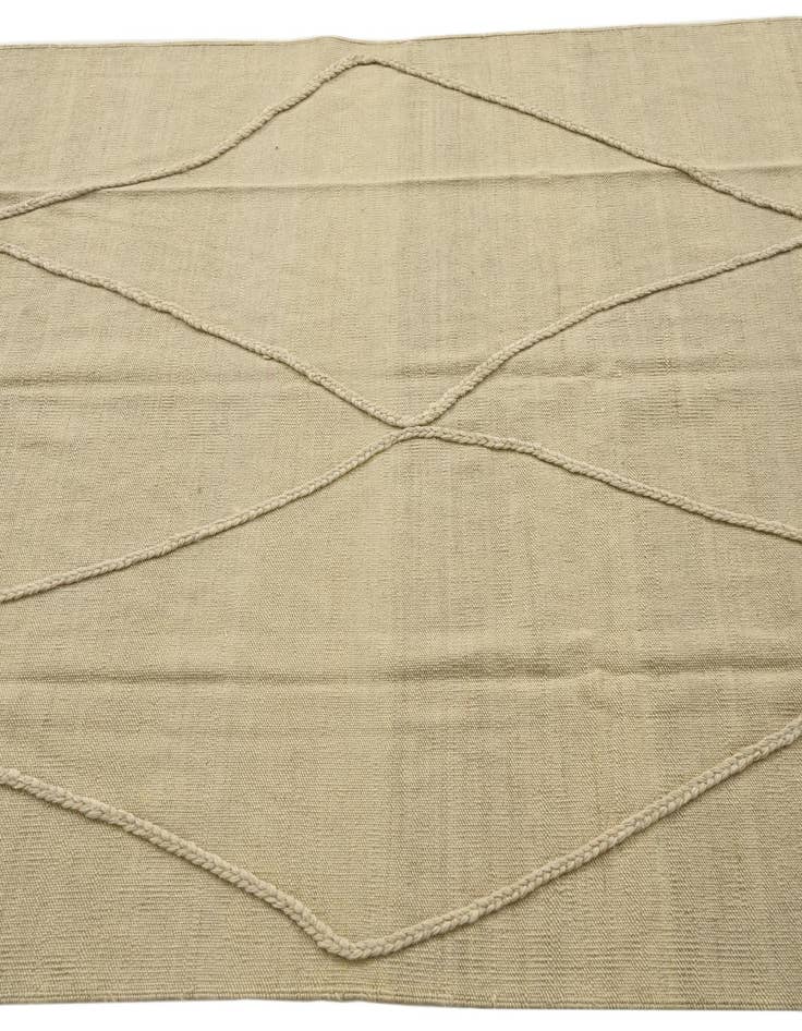 Detail image of  4' 10 x 6' 10  Hand Knotted Moroccan Wool Rug