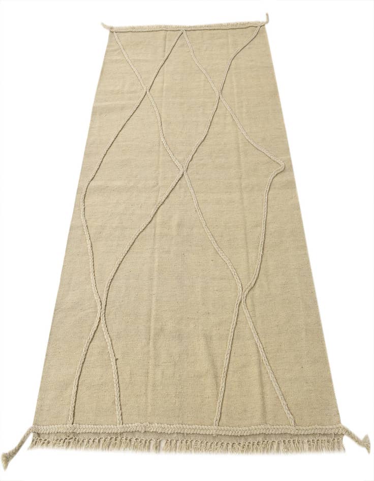 Detail image of  4' 2 x 6'  Hand Knotted Moroccan Wool Rug