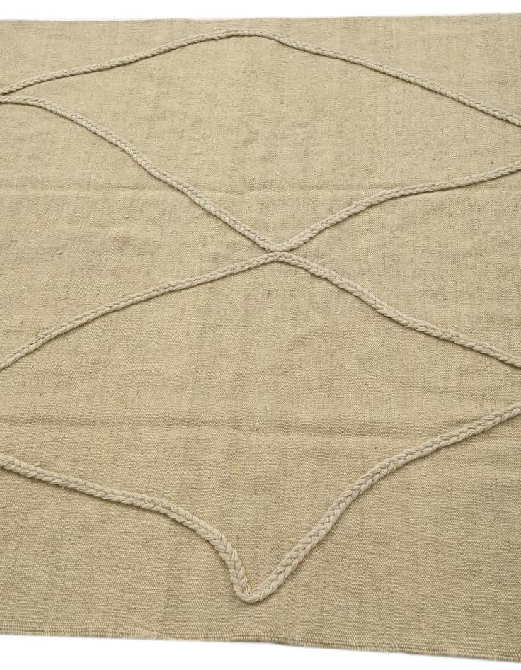 Detail image of  4' 2 x 6'  Hand Knotted Moroccan Wool Rug