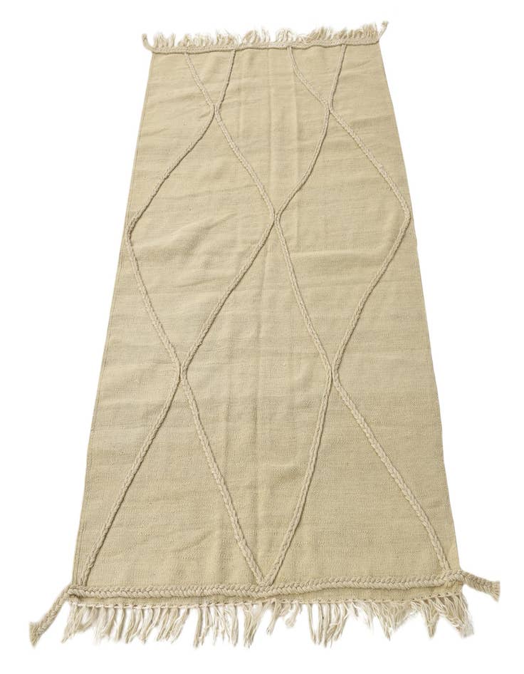 Detail image of  3' 4 x 4' 11  Hand Knotted Moroccan Wool Rug