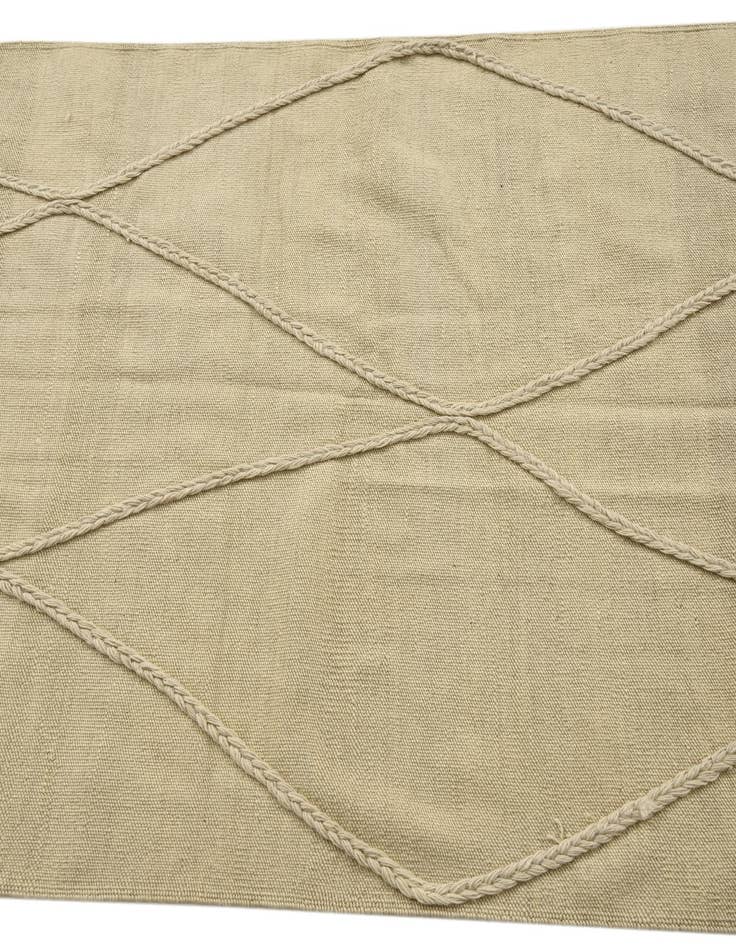 Detail image of  3' 4 x 4' 11  Hand Knotted Moroccan Wool Rug