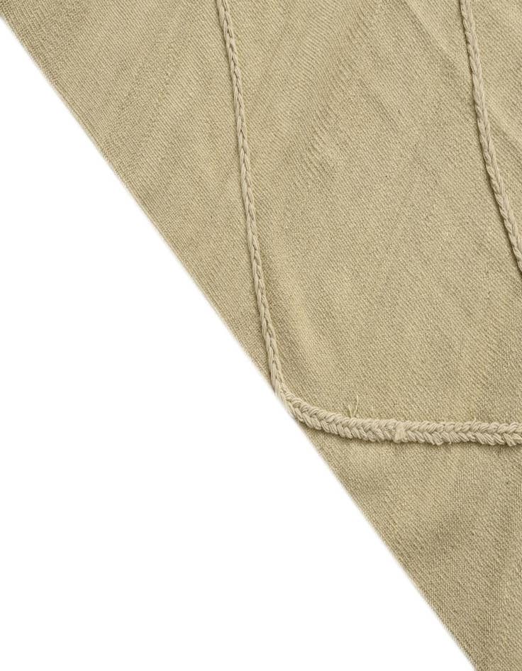 Detail image of  3' 4 x 4' 11  Hand Knotted Moroccan Wool Rug