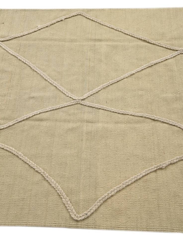 Detail image of  3' 5 x 4' 10  Hand Knotted Moroccan Wool Rug