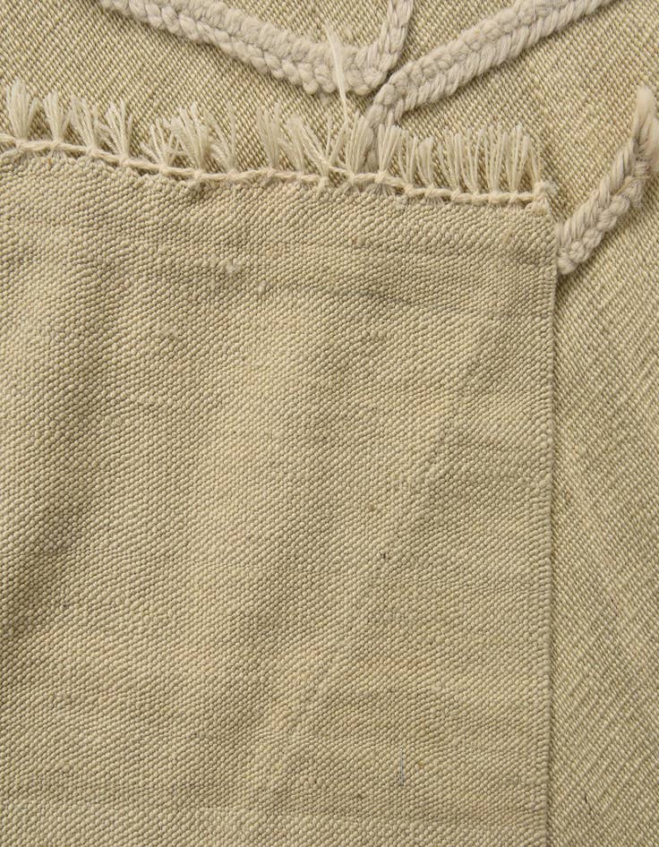 Detail image of  3' 5 x 4' 10  Hand Knotted Moroccan Wool Rug