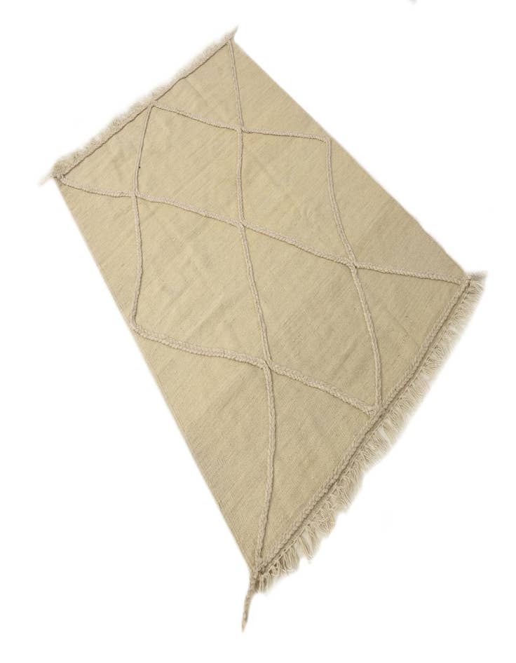 Detail image of  3' 4 x 5'  Hand Knotted Moroccan Wool Rug