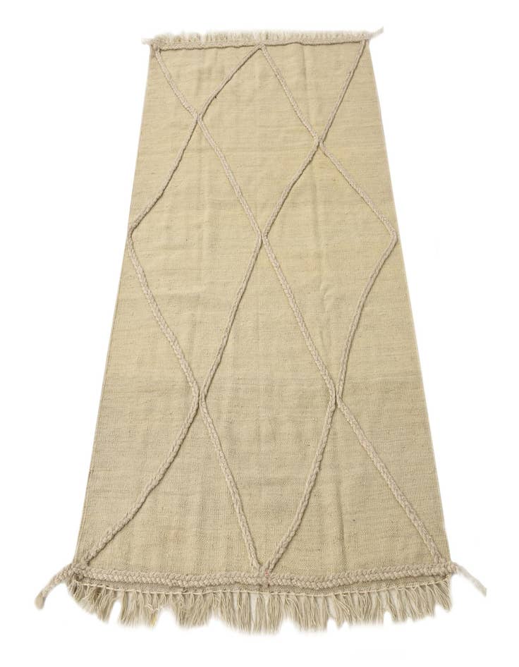 Detail image of  3' 4 x 5'  Hand Knotted Moroccan Wool Rug