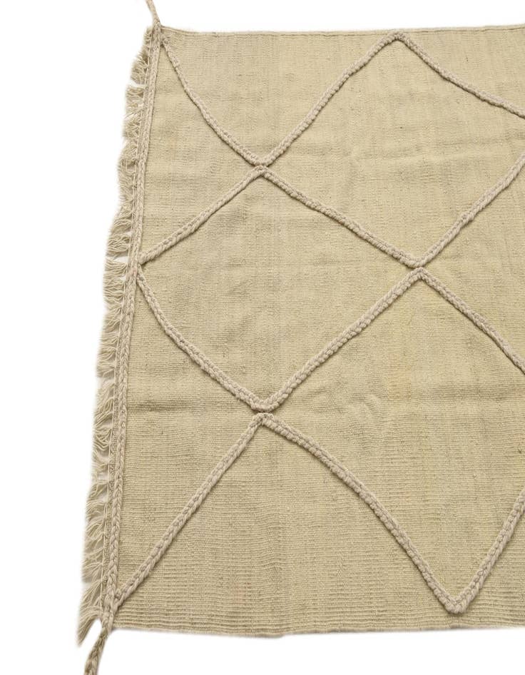 Detail image of  3' 4 x 5'  Hand Knotted Moroccan Wool Rug