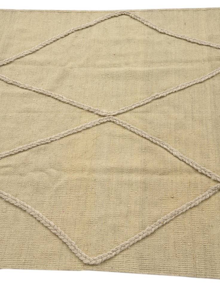 Detail image of  3' 4 x 5'  Hand Knotted Moroccan Wool Rug