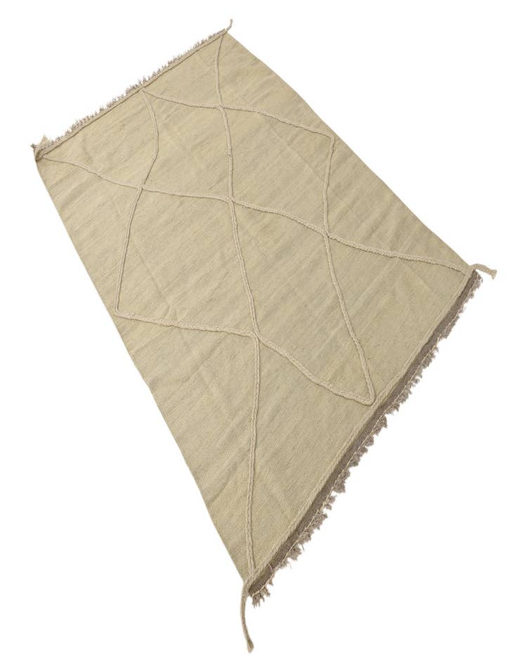 Detail image of  4' 1 x 6'  Hand Knotted Moroccan Wool Rug