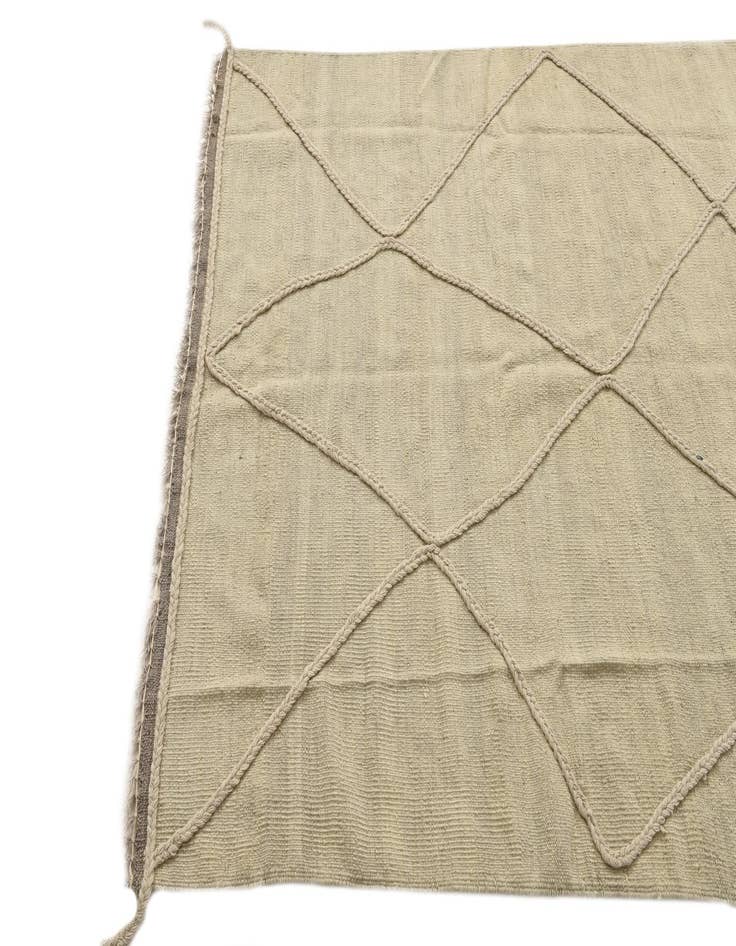 Detail image of  4' 1 x 6'  Hand Knotted Moroccan Wool Rug