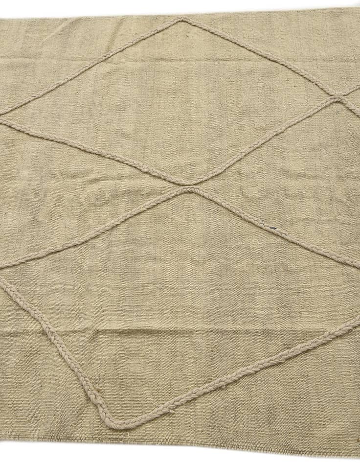 Detail image of  4' 1 x 6'  Hand Knotted Moroccan Wool Rug