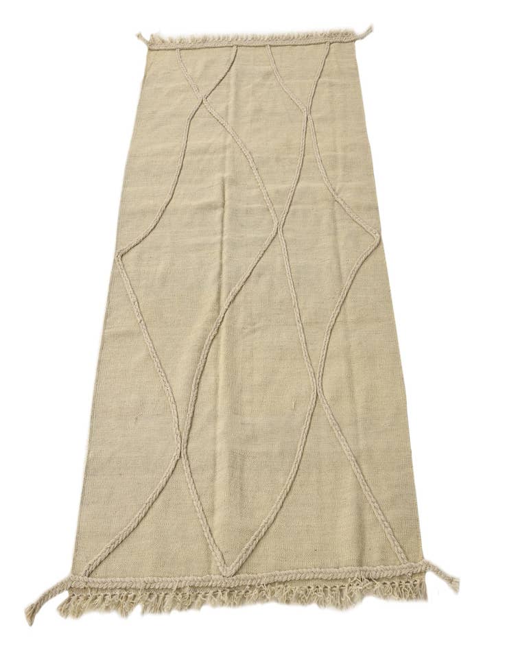 Detail image of  3' 4 x 4' 11  Hand Knotted Moroccan Wool Rug