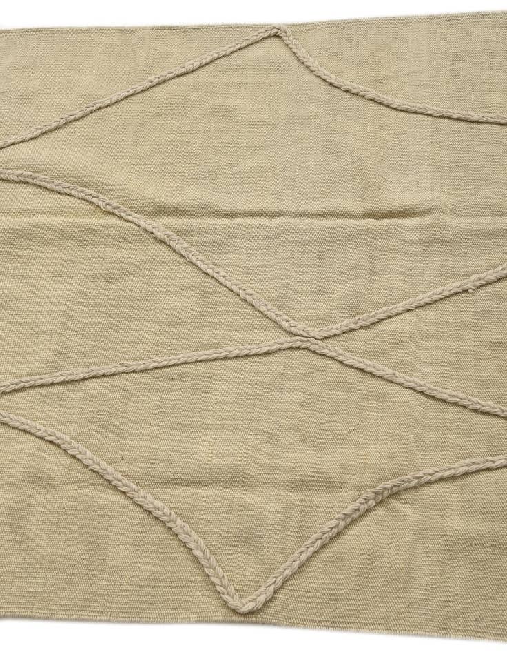 Detail image of  3' 4 x 4' 11  Hand Knotted Moroccan Wool Rug