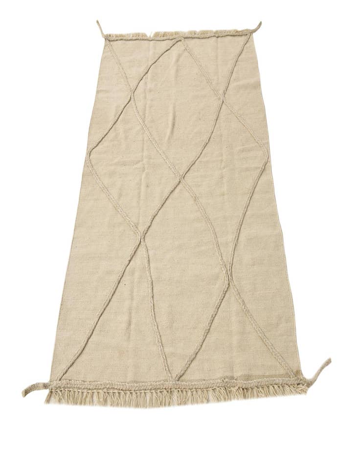 Detail image of  3' 4 x 5' 2  Hand Knotted Moroccan Wool Rug