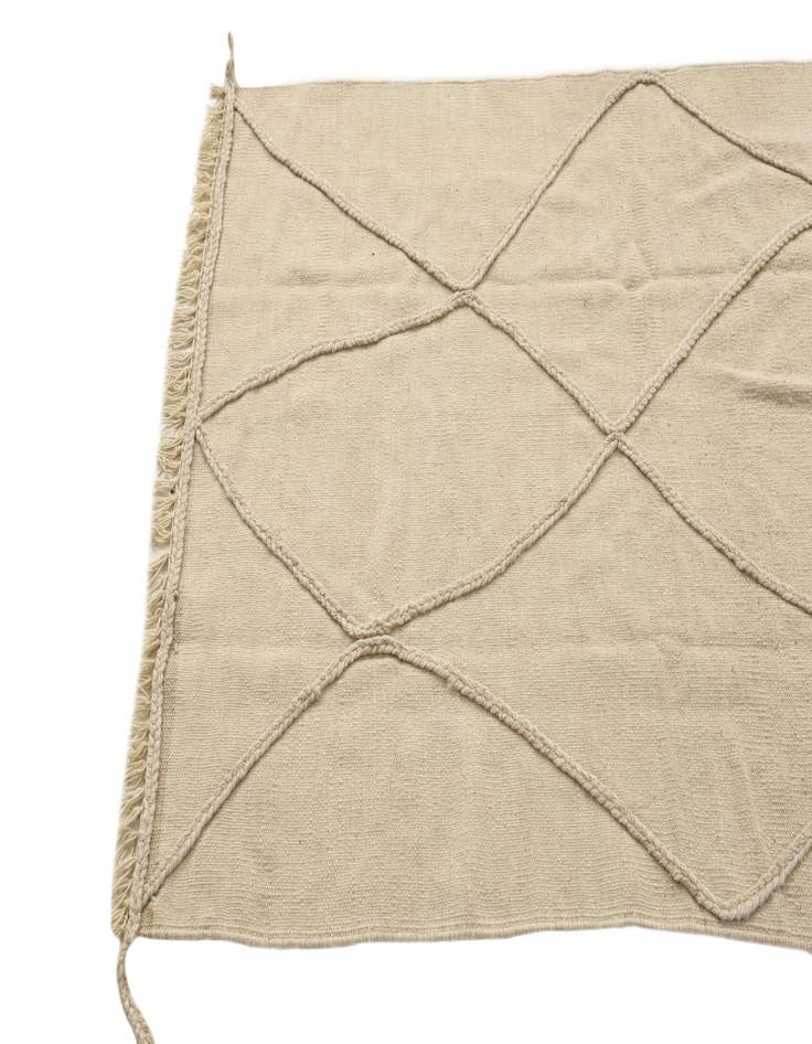 Detail image of  3' 4 x 5' 2  Hand Knotted Moroccan Wool Rug