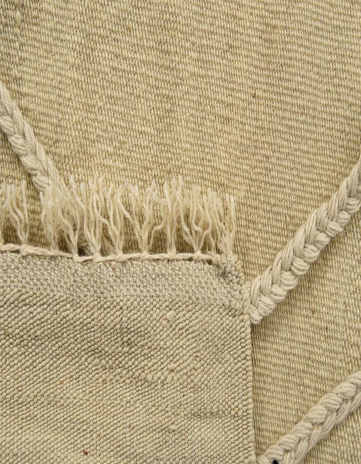 Detail image of  3' 5 x 5'  Hand Knotted Moroccan Wool Rug