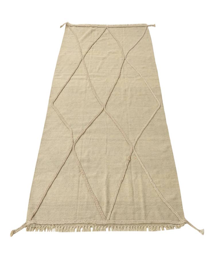 Detail image of  4' 3 x 6' 3  Hand Knotted Moroccan Wool Rug