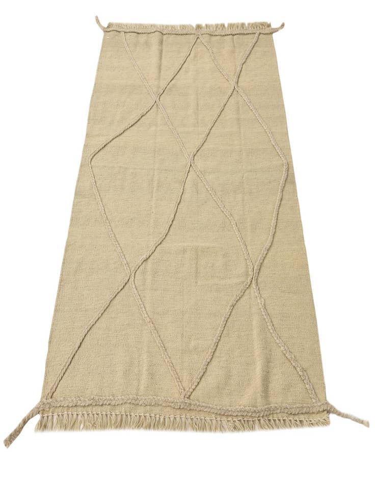 Detail image of  3' 5 x 4' 9  Hand Knotted Moroccan Wool Rug