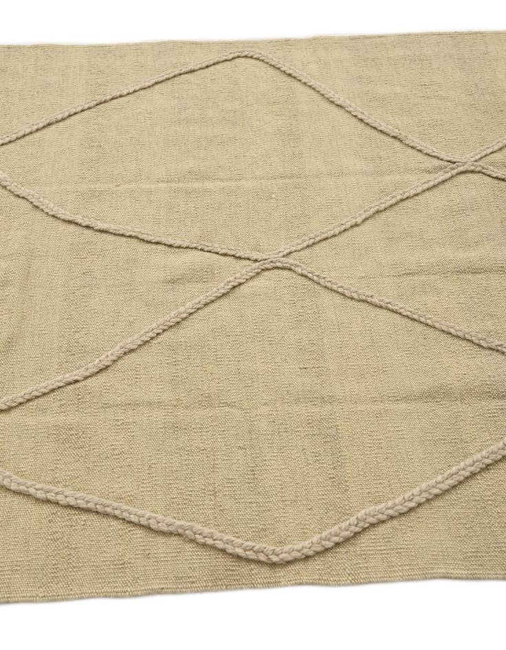 Detail image of  3' 5 x 4' 9  Hand Knotted Moroccan Wool Rug