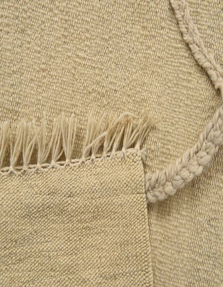 Detail image of  3' 5 x 4' 9  Hand Knotted Moroccan Wool Rug