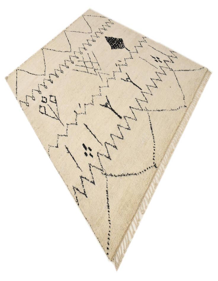 Detail image of  7' 10 x 10'  Hand Knotted Moroccan Wool Rug