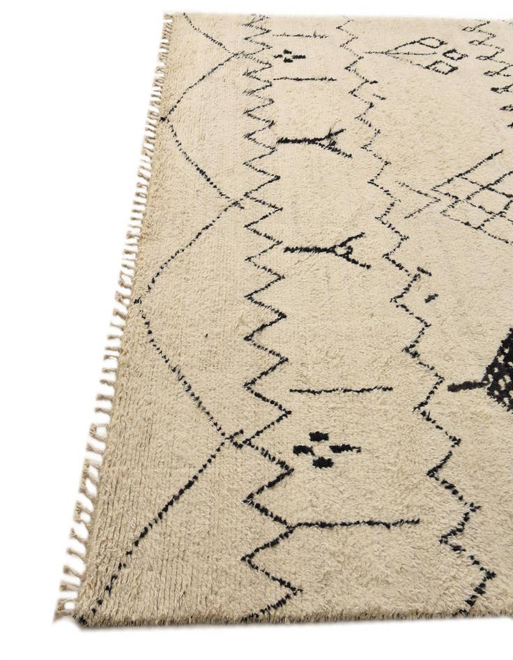 Detail image of  7' 10 x 10'  Hand Knotted Moroccan Wool Rug