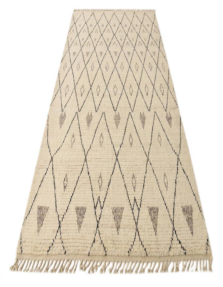 Detail image of  5' 11 x 9' 6  Hand Knotted Moroccan Wool Rug