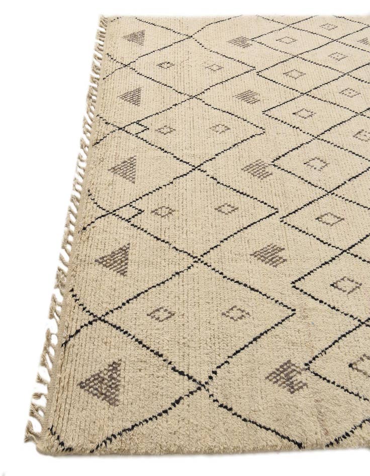 Detail image of  5' 11 x 9' 6  Hand Knotted Moroccan Wool Rug