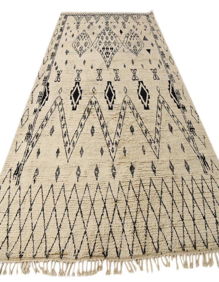 Detail image of  9' 11 x 14' 4  Hand Knotted Moroccan Wool Rug