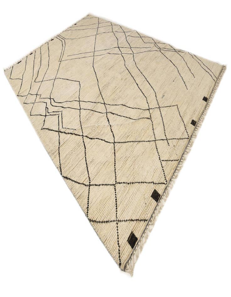 Detail image of  10' 1 x 15' 4  Hand Knotted Moroccan Wool Rug