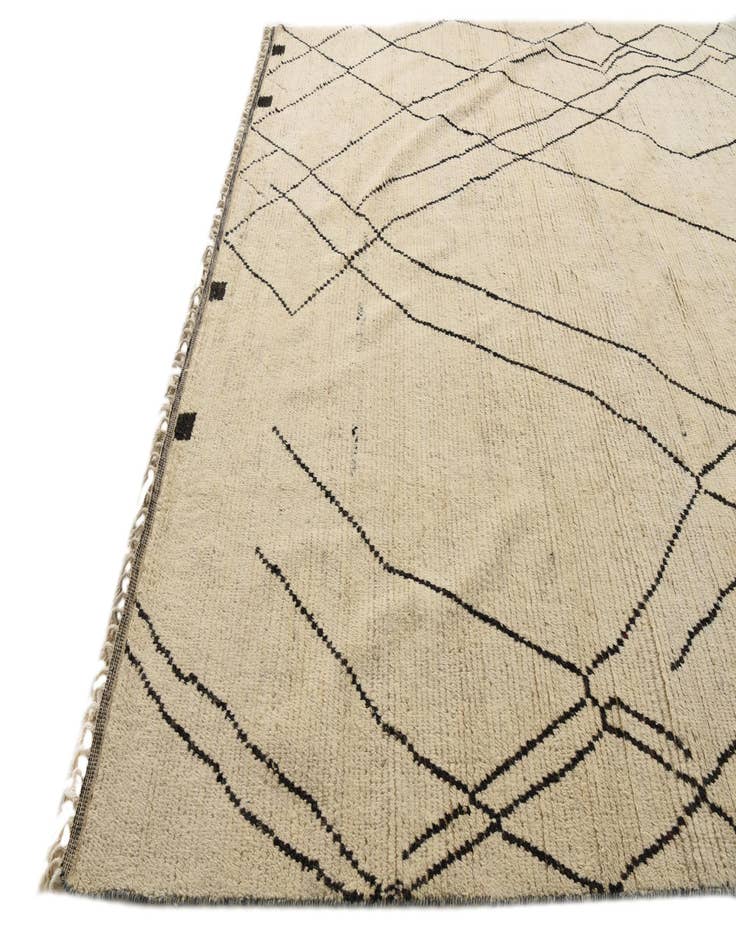 Detail image of  10' 1 x 15' 4  Hand Knotted Moroccan Wool Rug