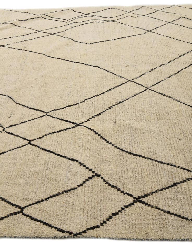 Detail image of  10' 1 x 15' 4  Hand Knotted Moroccan Wool Rug