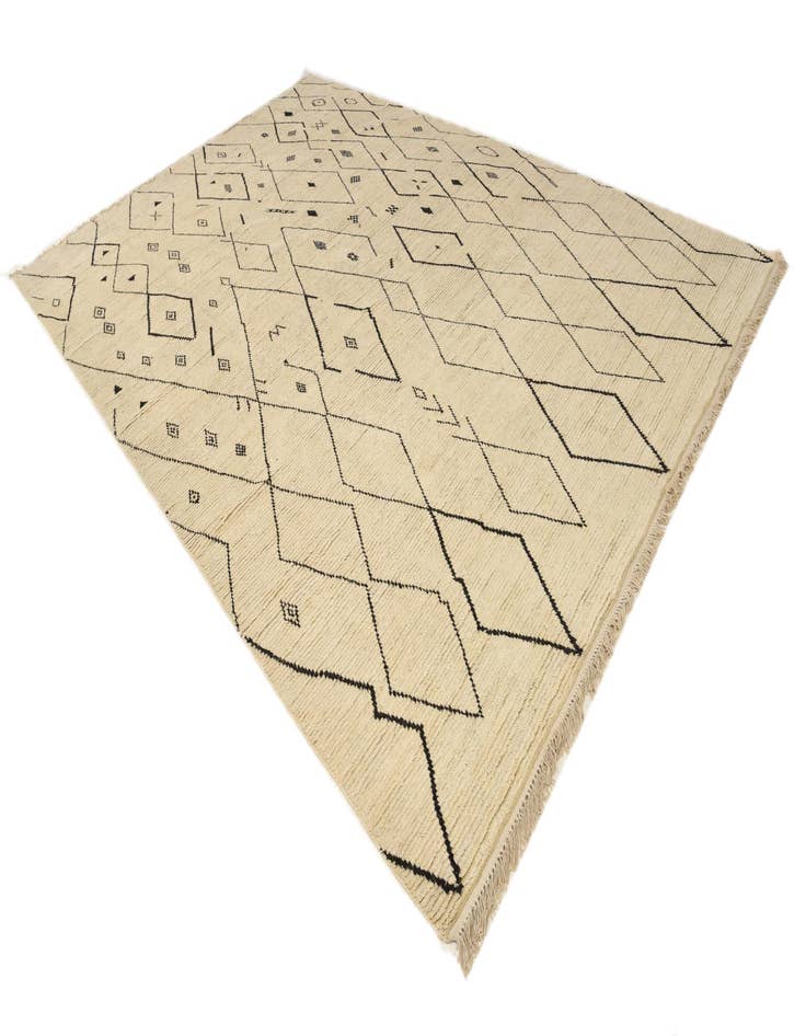 Detail image of  9' 11 x 14' 10  Hand Knotted Moroccan Wool Rug