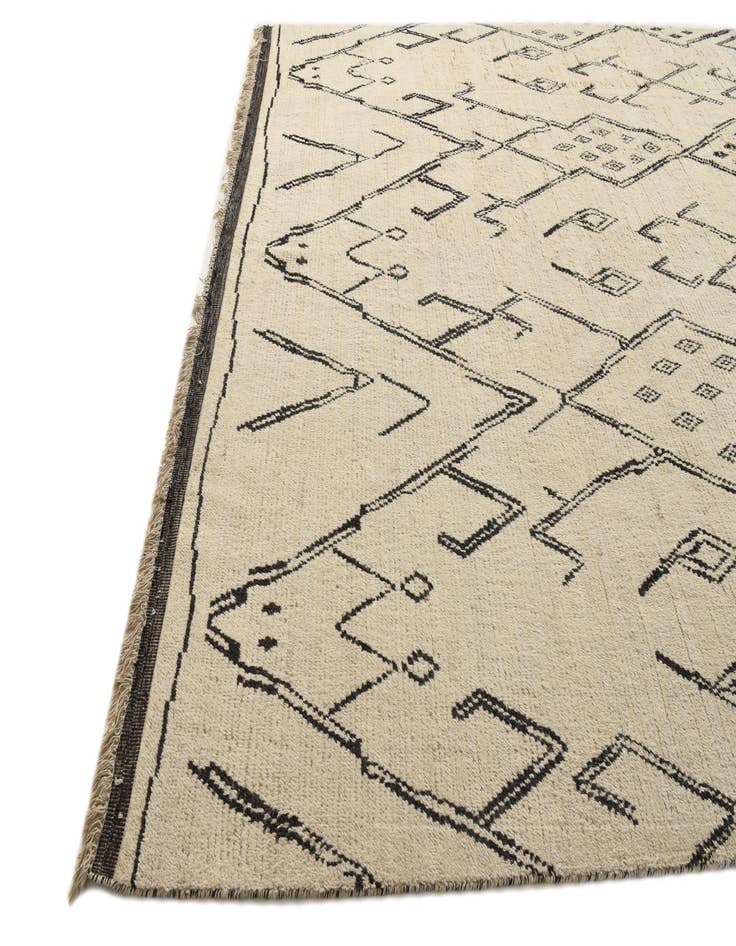 Detail image of  10' x 14' 7  Hand Knotted Moroccan Wool Rug