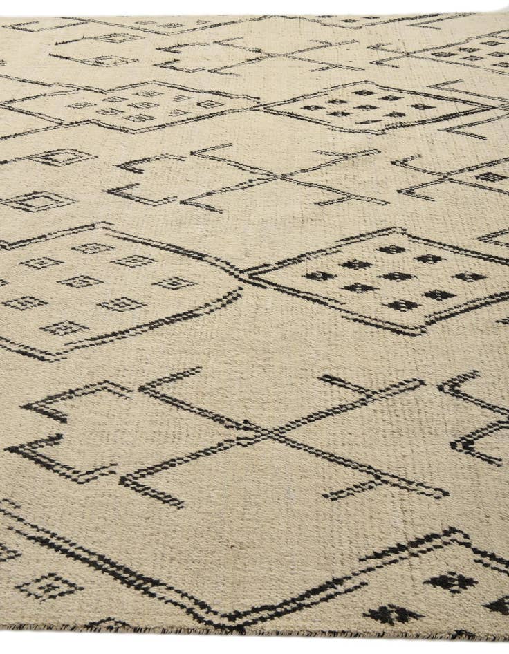 Detail image of  10' x 14' 7  Hand Knotted Moroccan Wool Rug