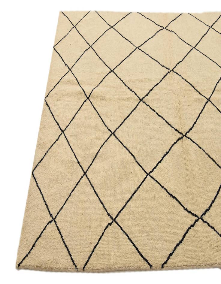 Detail image of  5' 5 x 8' 2  Hand Knotted Moroccan Wool Rug