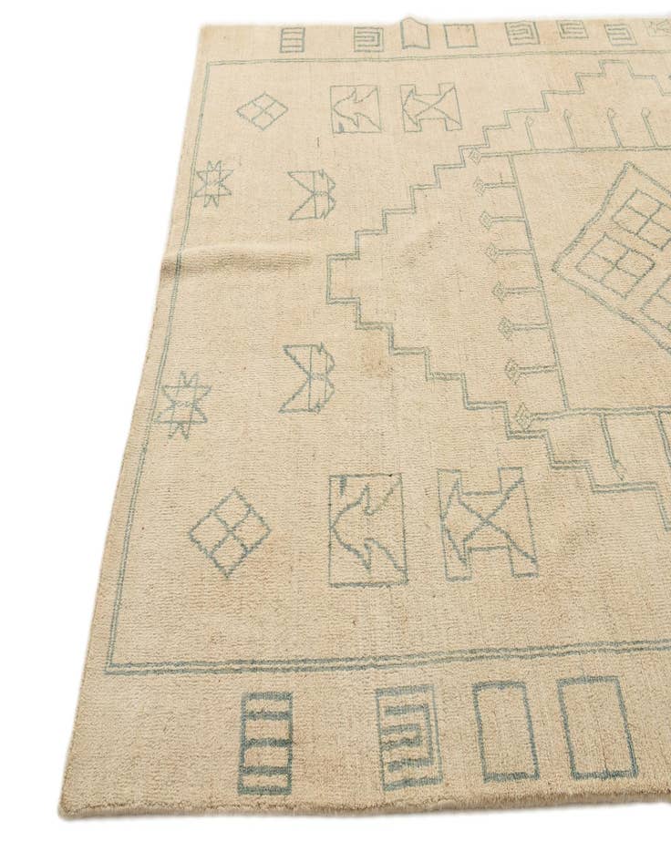 Detail image of  6' 6 x 9' 8  Hand Knotted Moroccan Wool Rug