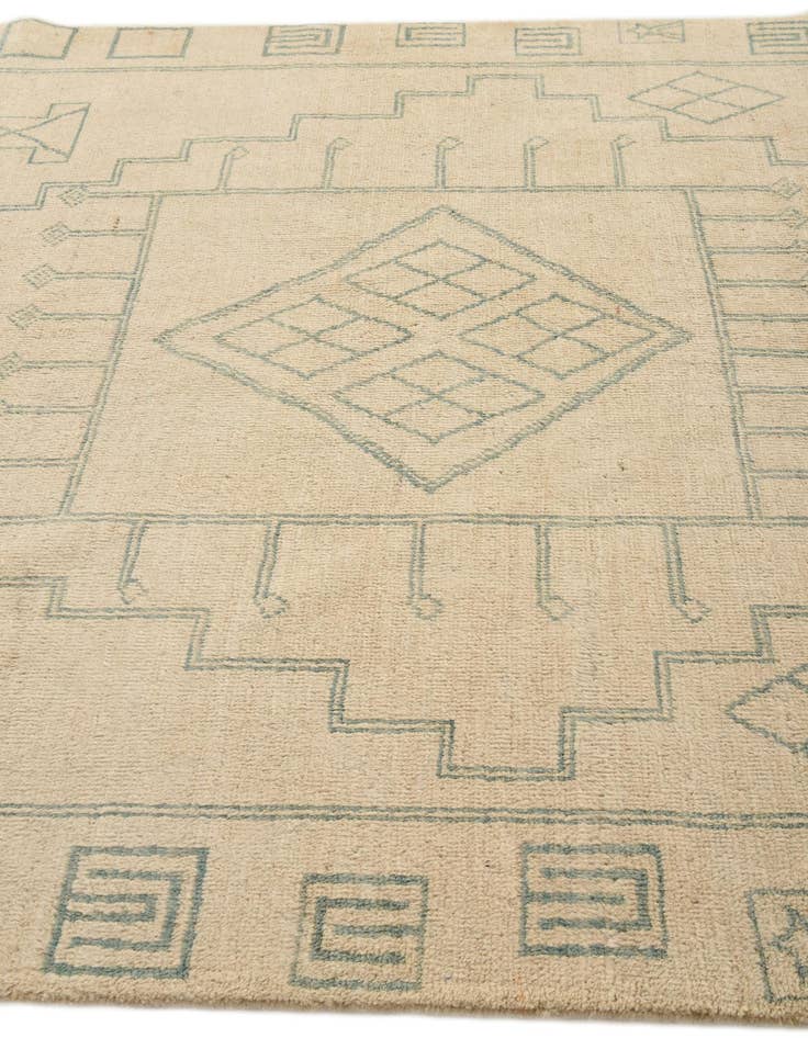 Detail image of  6' 6 x 9' 8  Hand Knotted Moroccan Wool Rug