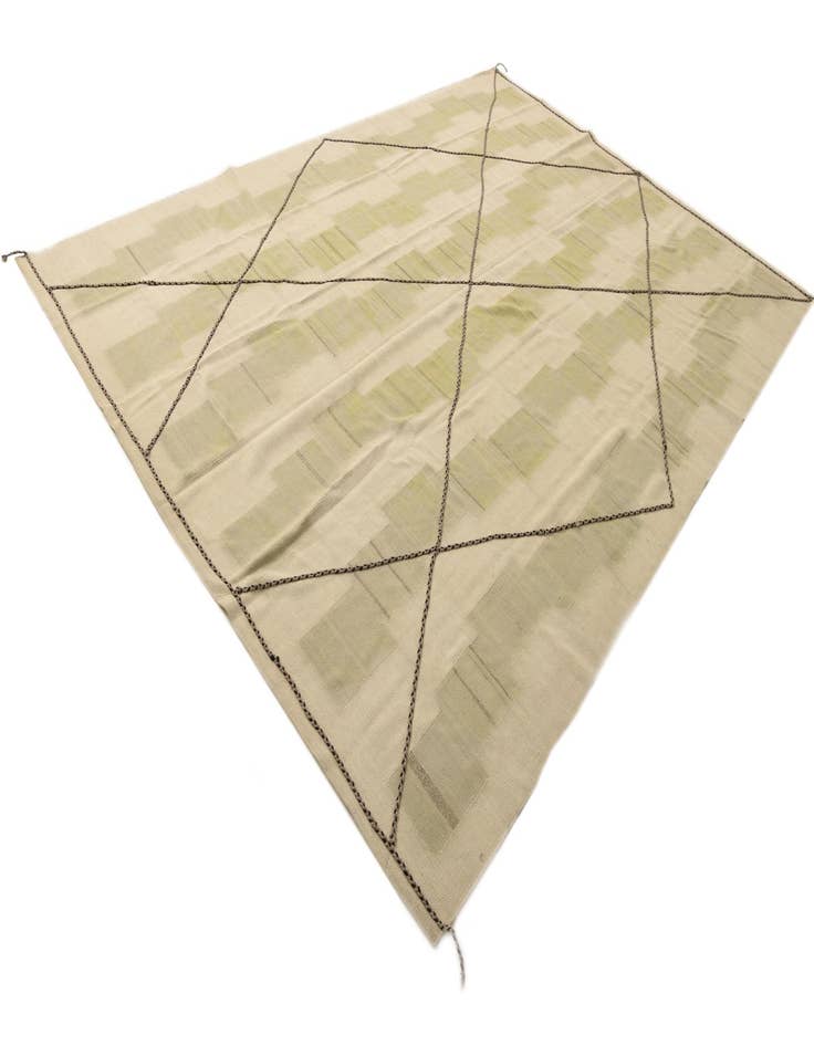 Detail image of  9' 1 x 13'  Hand Knotted Moroccan Wool Rug