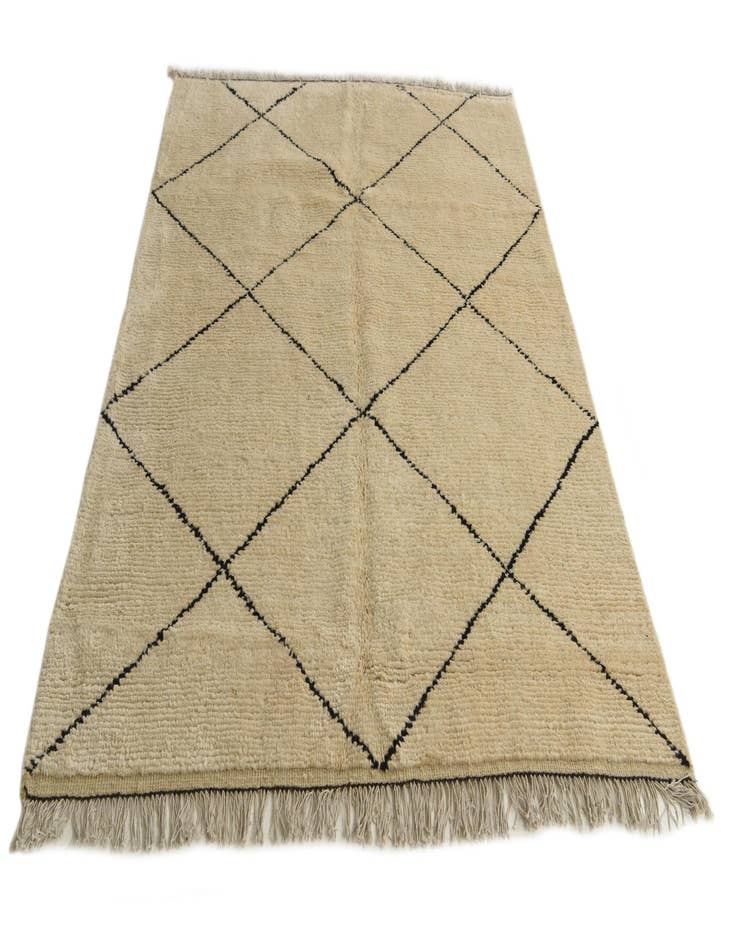 Detail image of  5' 1 x 7' 3  Hand Knotted Moroccan Wool Rug