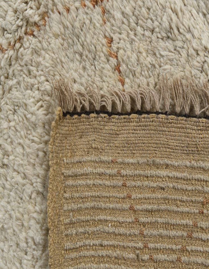 Detail image of  6' 2 x 9'  Hand Knotted Moroccan Wool Rug