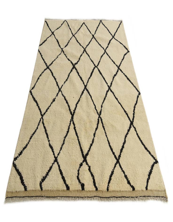 Detail image of 5' 3 x 7' 3 Hand Knotted Moroccan Wool Rug