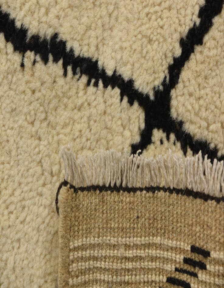 Detail image of 5' 3 x 7' 3 Hand Knotted Moroccan Wool Rug