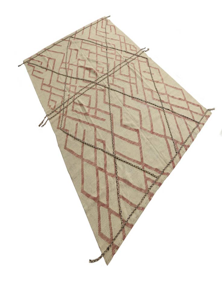 Detail image of  5' 9 x 7' 8  Hand Knotted Moroccan Wool Rug