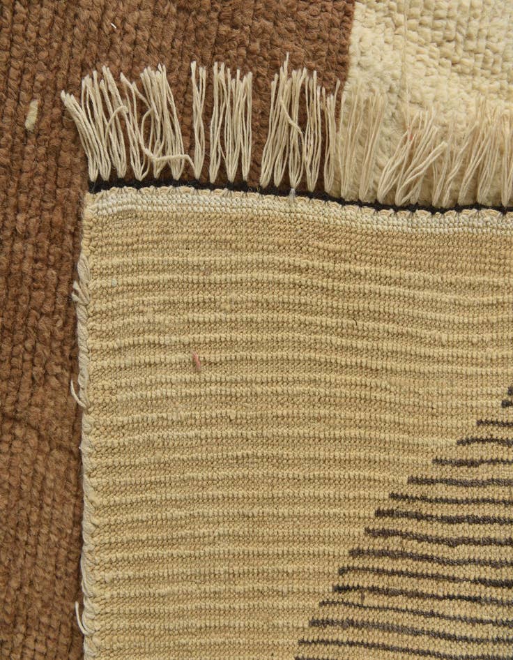 Detail image of  8' 10 x 11' 10  Hand Knotted Moroccan Wool Rug