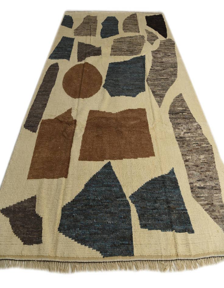 Detail image of  8' 10 x 11' 10  Hand Knotted Moroccan Wool Rug