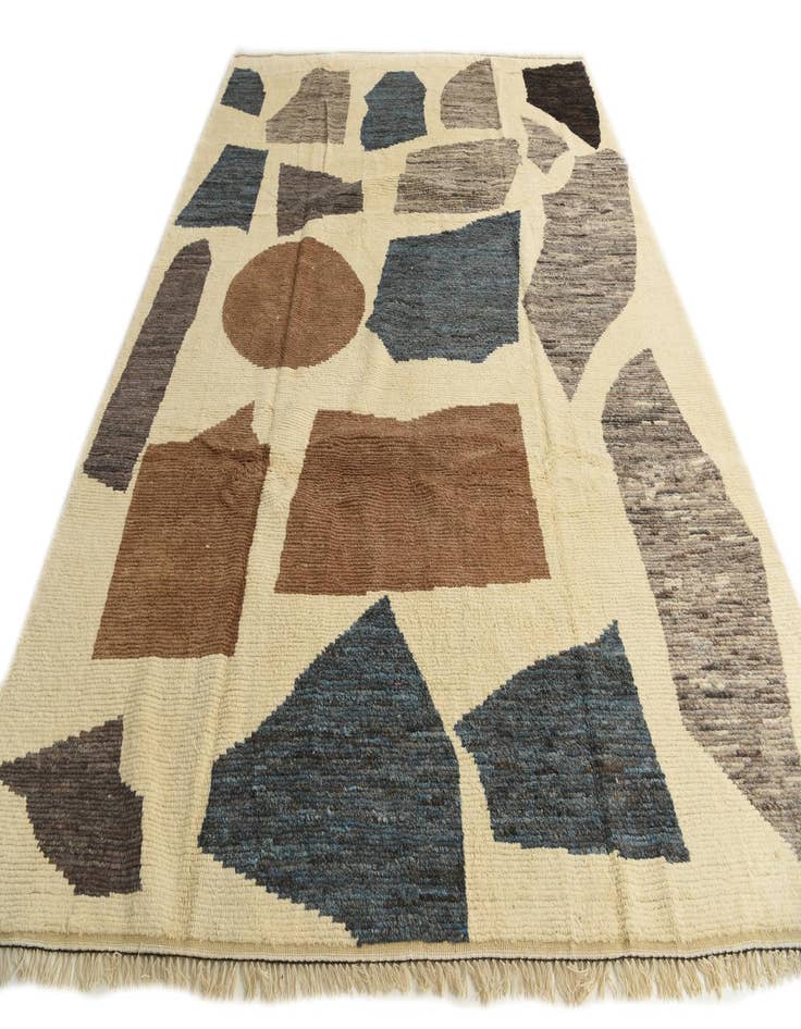 Detail image of  8' 10 x 11' 10  Hand Knotted Moroccan Wool Rug