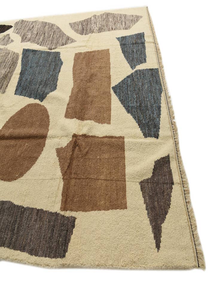 Detail image of  8' 10 x 11' 10  Hand Knotted Moroccan Wool Rug